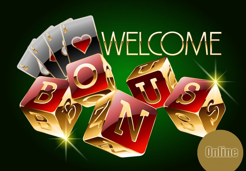 Welcome bonus online med spelkort och tärningar